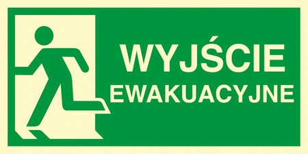 ZNAK EWAKUACYJNY - KIERUNEK DO WYJŚCIA EWAKUACYJNEGO - W LEWO - AC 100 CE PS