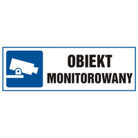 ZNAK BHP - OBIEKT MONITOROWANY - TA 002 BL PN