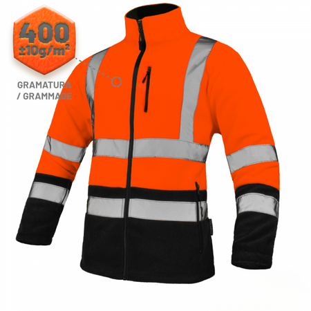 Bluza polarowa. Bluza robocza. Odblaskowa. POLAR ORANGE