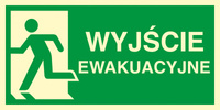 ZNAK EWAKUACYJNY - KIERUNEK DO WYJŚCIA EWAKUACYJNEGO - W LEWO - AC 100 CE PS