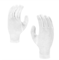 Rękawice robocze MINERVA bawełniane CAŁE BIAŁE bezszwowe rękawiczki BEZ LOGO