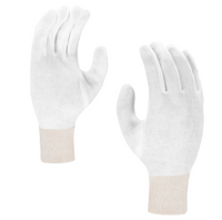 Rękawice robocze AVIVA bawełniane CAŁE BIAŁE bezszwowe rękawiczki BEZ LOGO