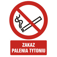 Znak BHP - Zakaz Palenia Tytoniu