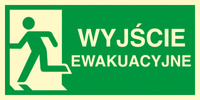 ZNAK EWAKUACYJNY - KIERUNEK DO WYJŚCIA EWAKUACYJNEGO - W LEWO 